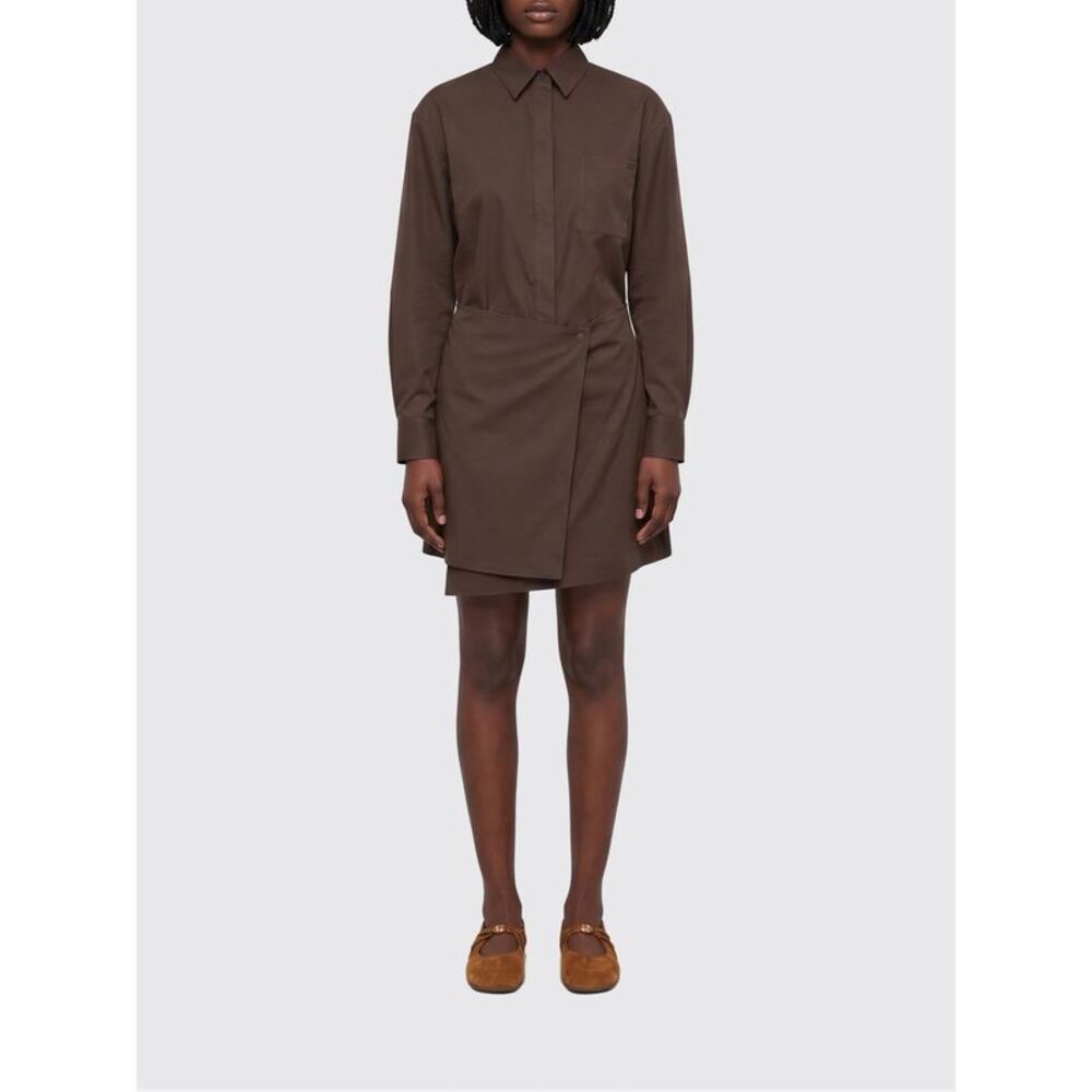 Loewe Women Cotton And Silk Blend Wrap Mini Shirt Dress Loewe